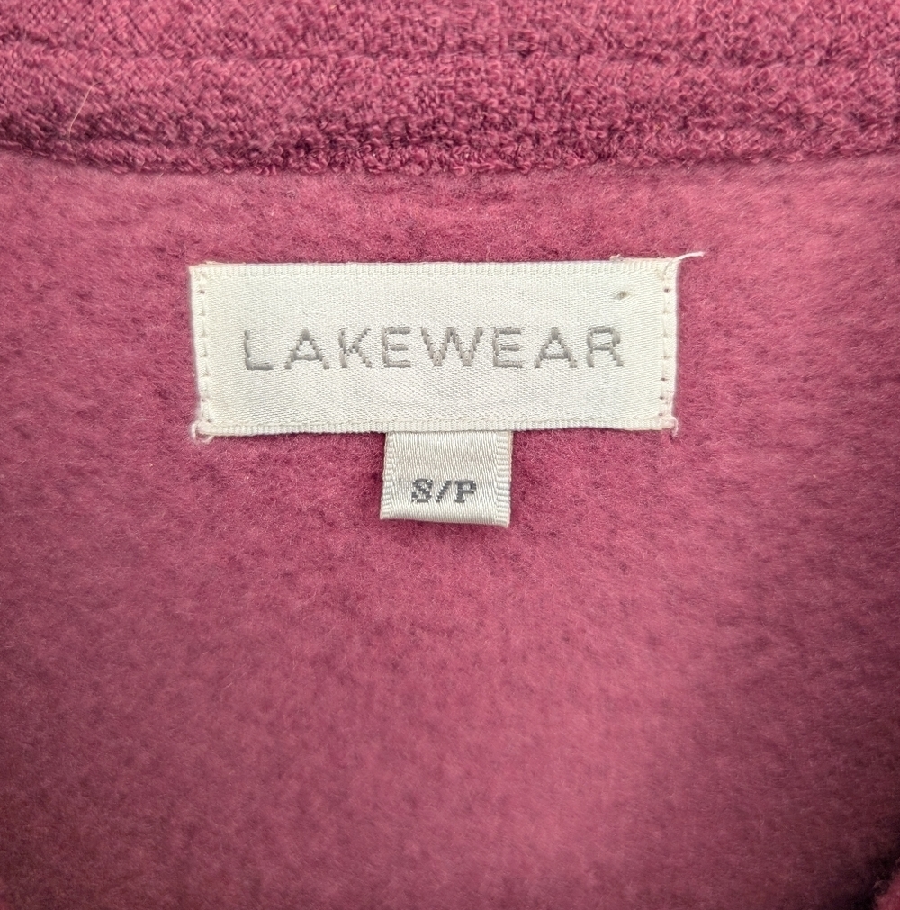 Vintage Lakewear Embroidered Bird Fleece Vest Pink Cottagecore Zip Front S/P - Picture 3 of 11